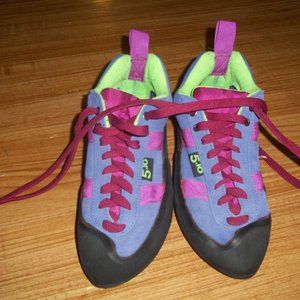 Women's Retro Climbing Shoes - Purple/Lime Green